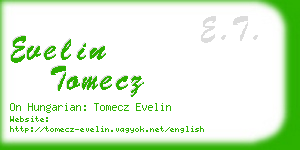 evelin tomecz business card